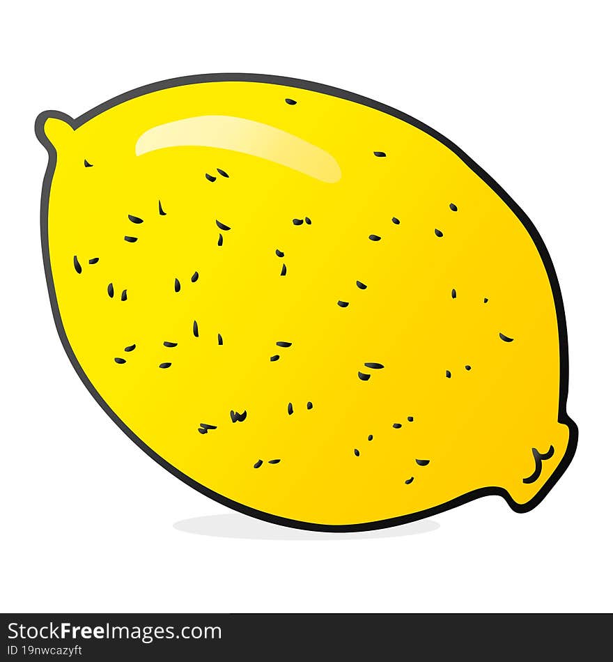 freehand drawn cartoon lemon