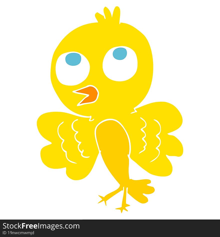 flat color illustration of bird. flat color illustration of bird