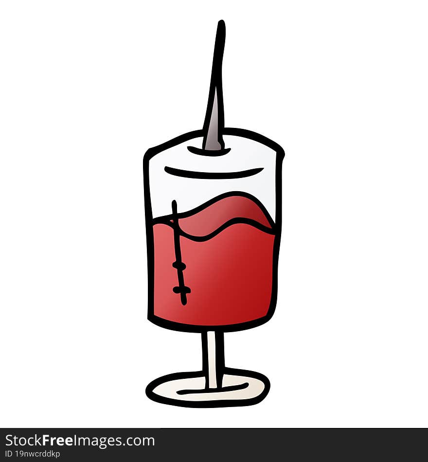 cartoon doodle of an injection