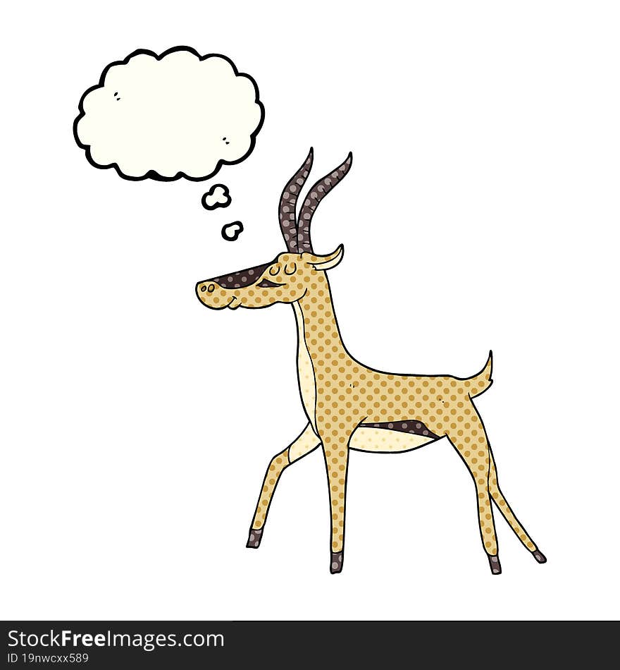 thought bubble cartoon gazelle