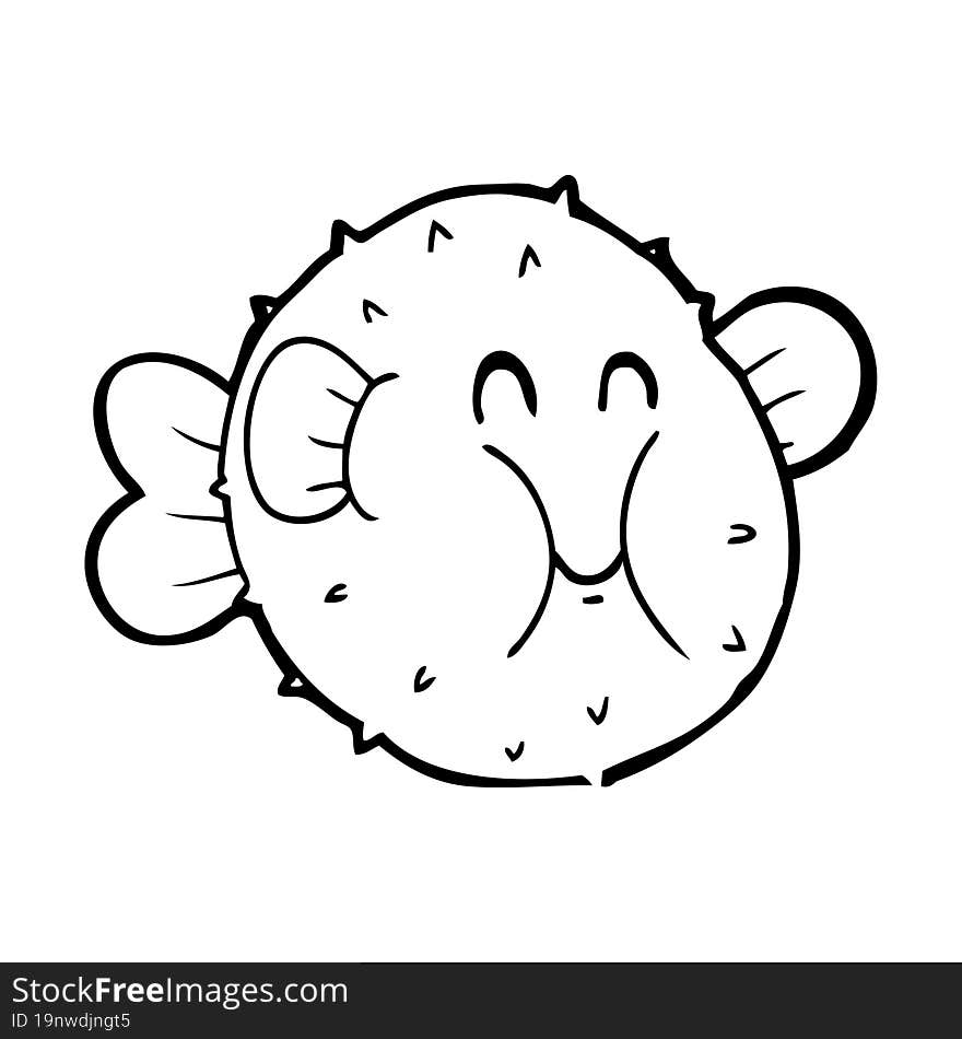 Cartoon Puffer Fish