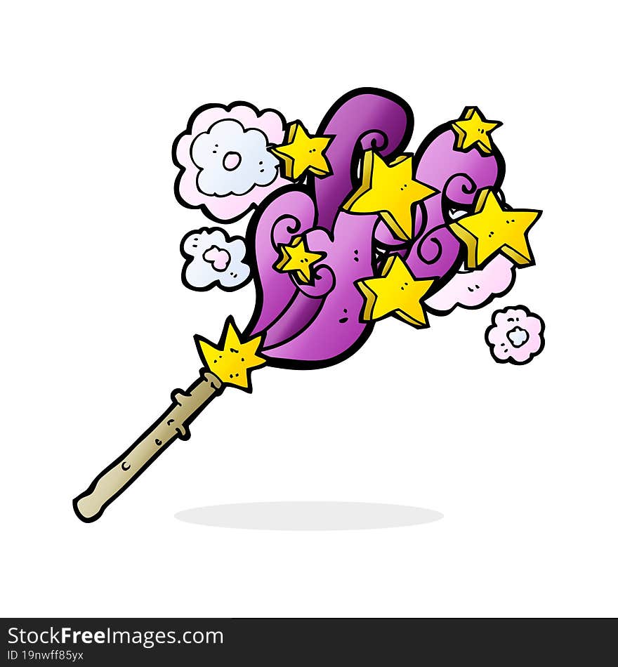 cartoon magic wand