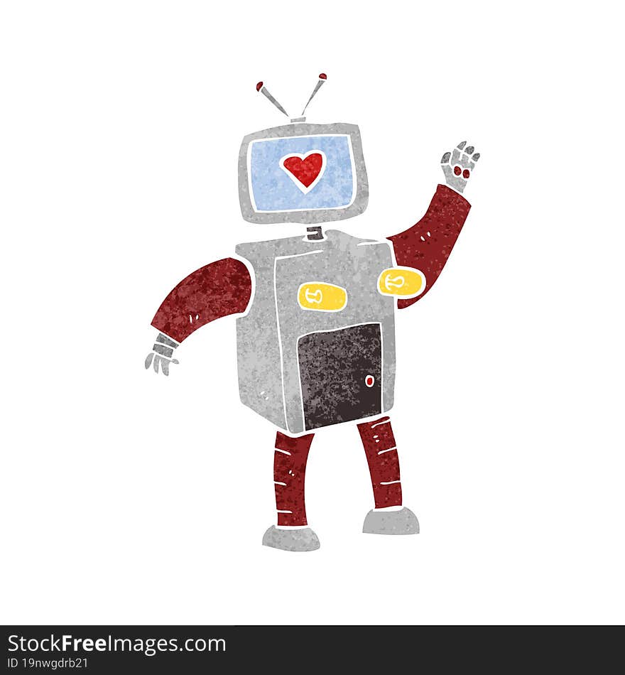 cartoon funny robot