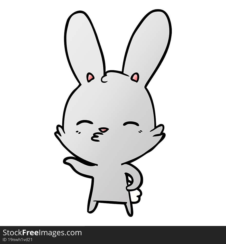 curious bunny cartoon. curious bunny cartoon