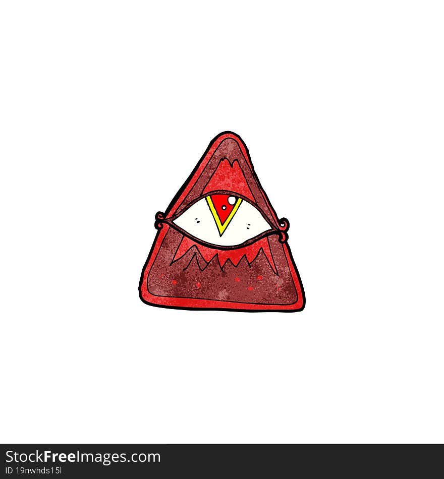 Cartoon All Seeing Eye Symbol