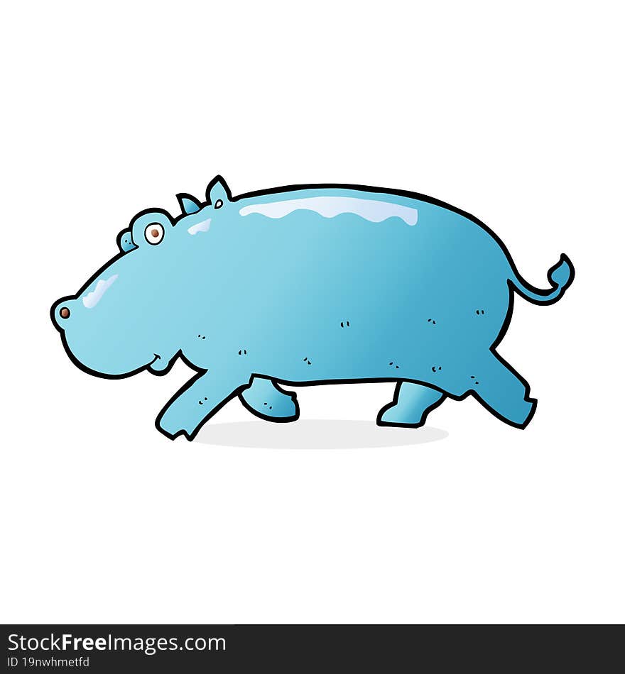 cartoon hippopotamus