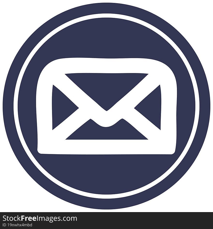 envelope letter circular icon symbol