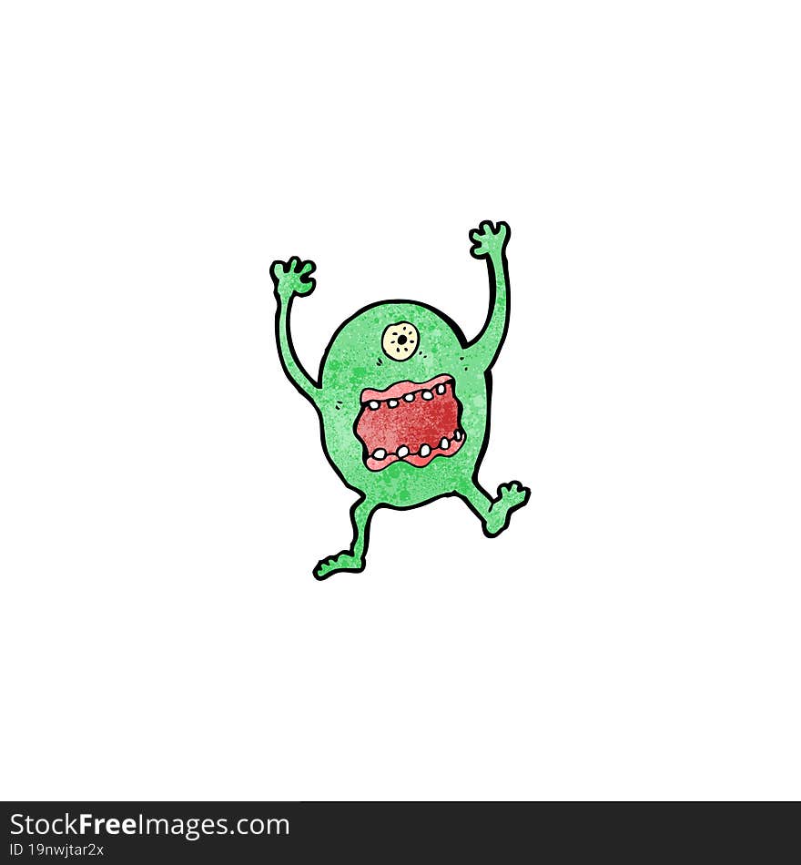 cartoon scary monster