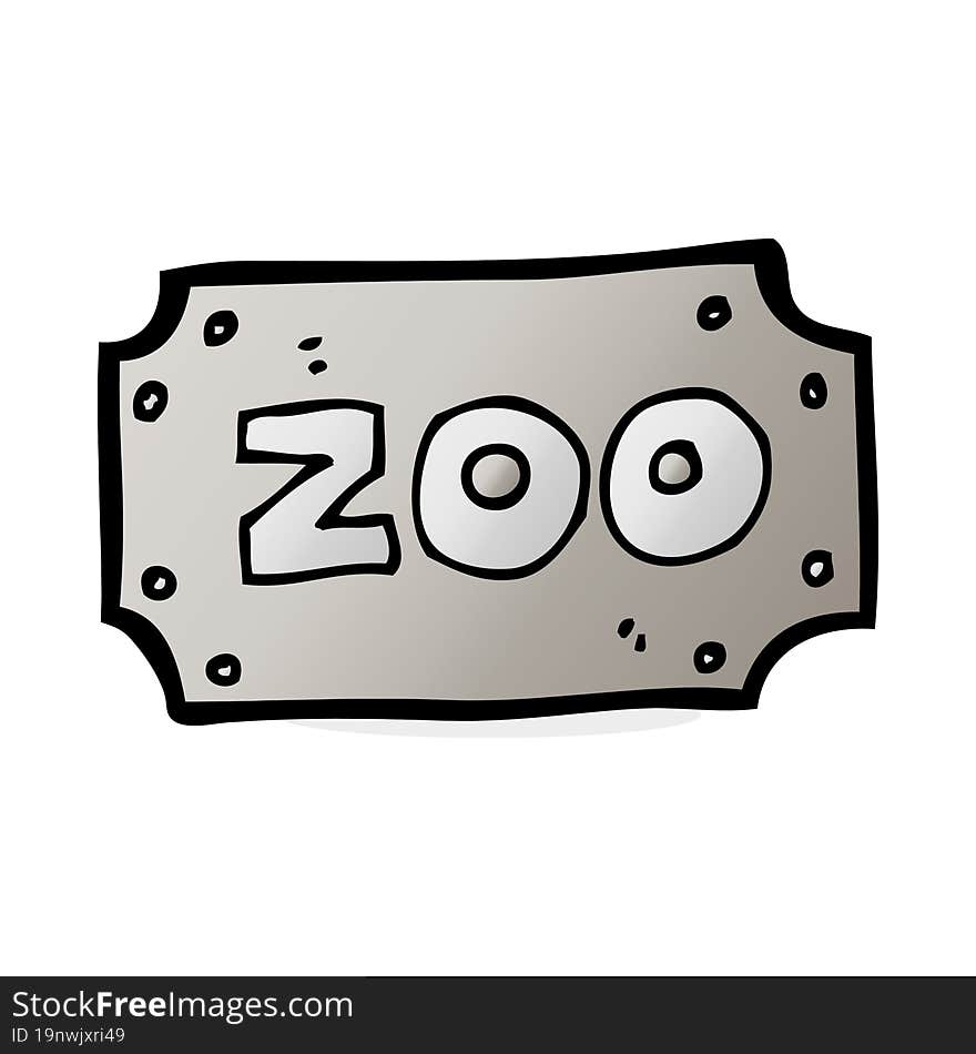 cartoon zoo sign