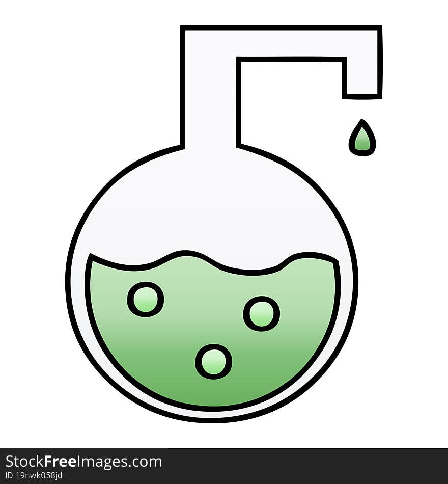 gradient shaded cartoon science experiment