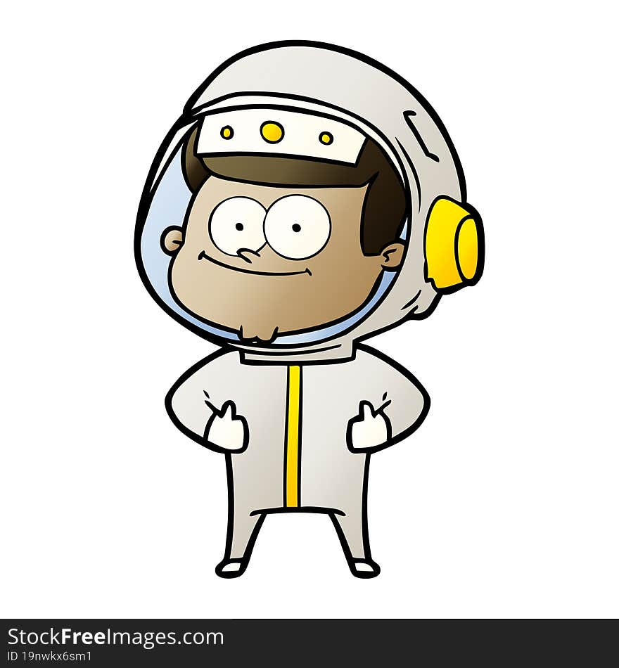 happy astronaut cartoon. happy astronaut cartoon