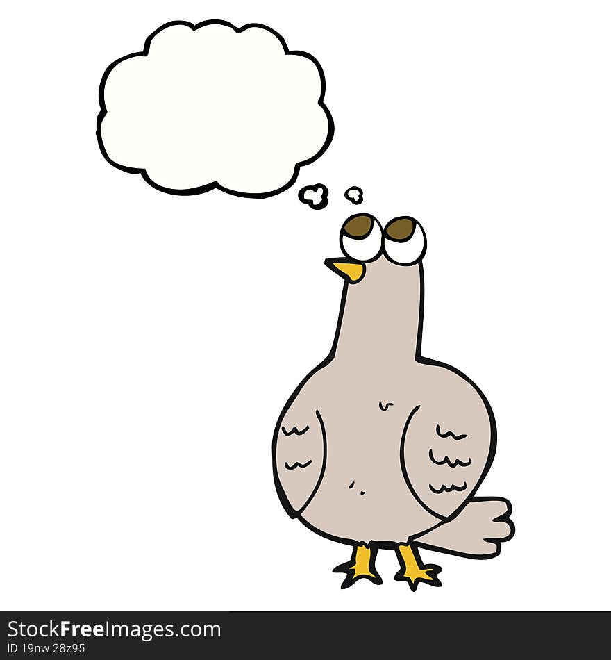 Thought Bubble Cartoon Bird