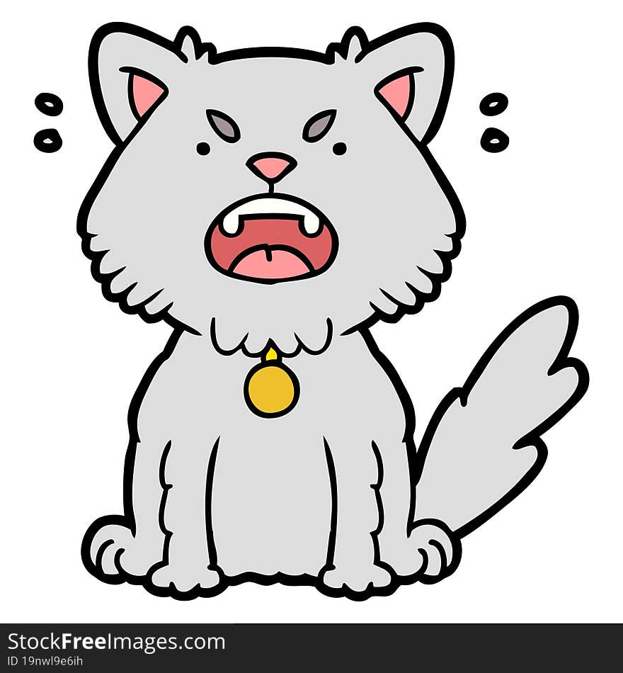 cartoon angry cat. cartoon angry cat