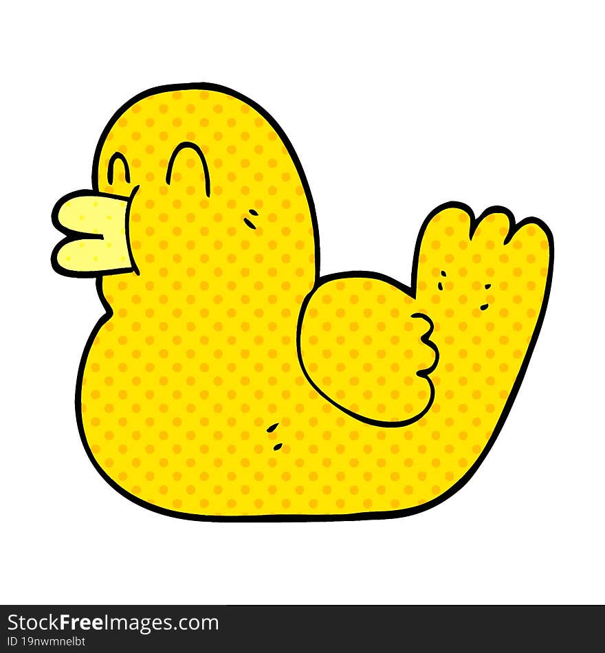 cartoon doodle rubber duck