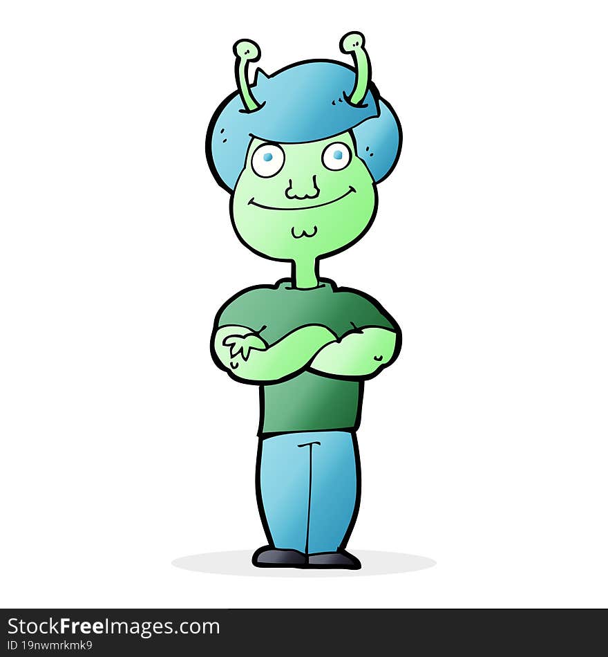 Cartoon Space Alien