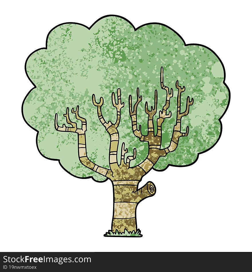 cartoon tree. cartoon tree