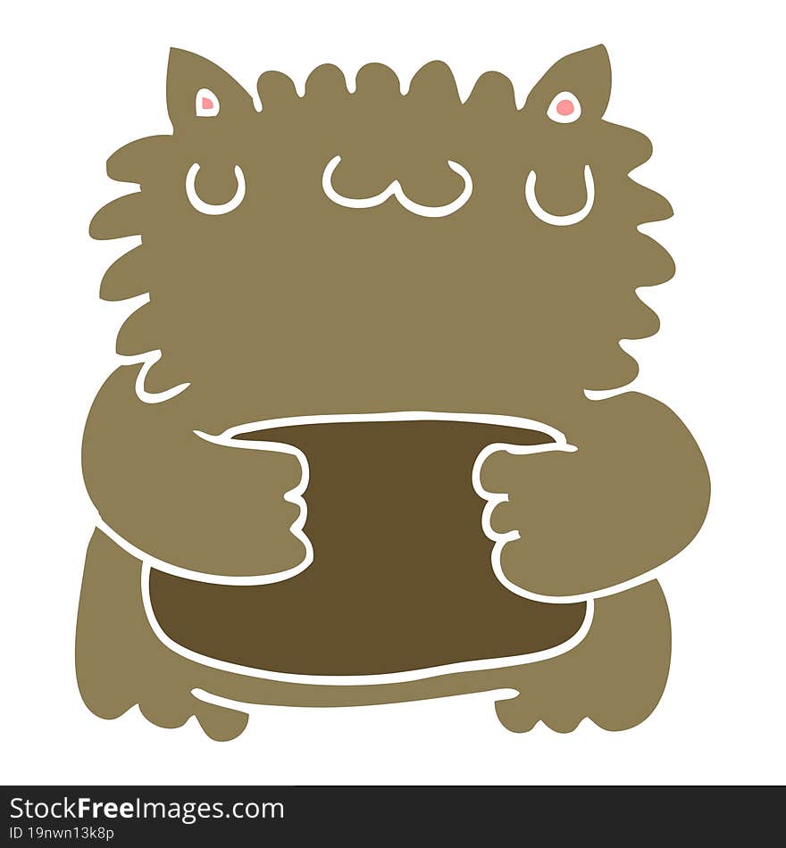 flat color style cartoon bear