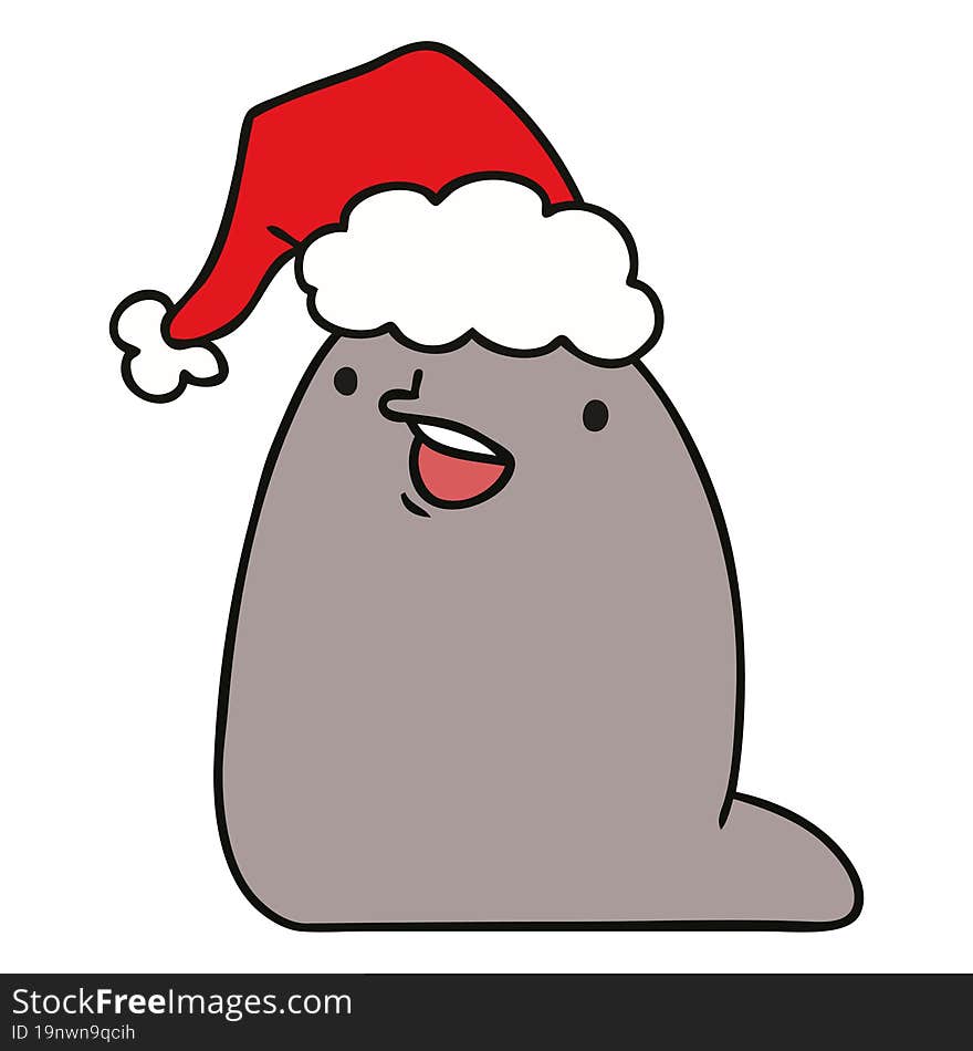 Christmas Cartoon Of Kawaii Slug