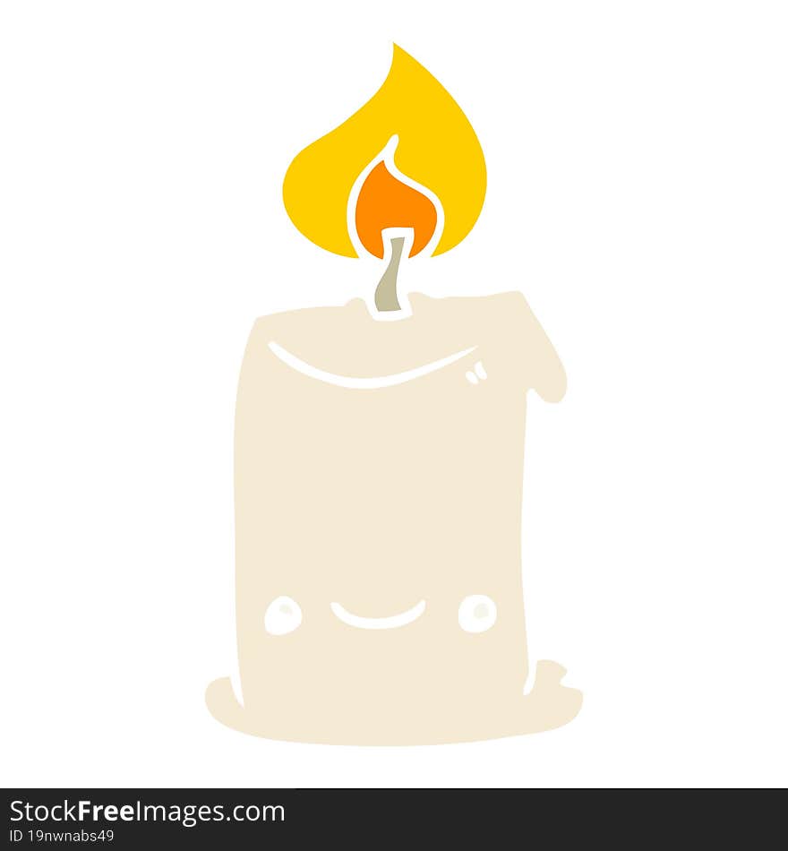 flat color style cartoon candle