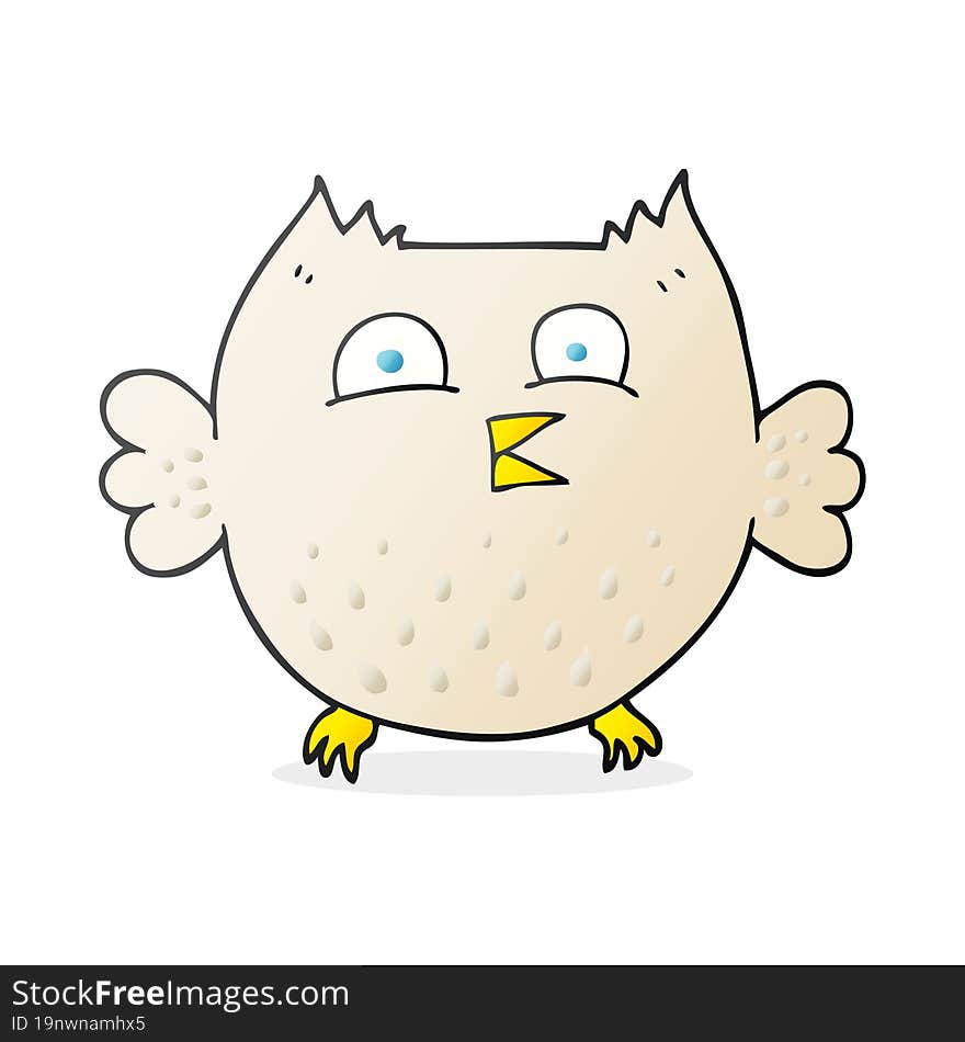 cartoon happy owl