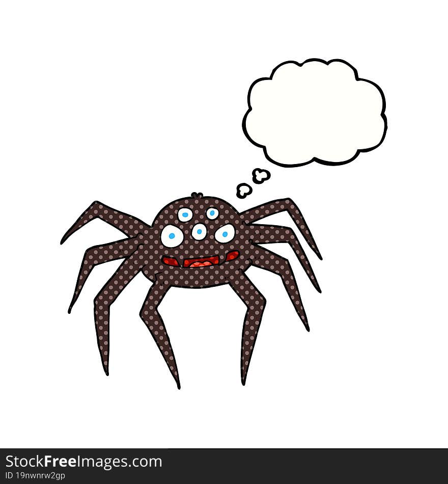 thought bubble cartoon spider