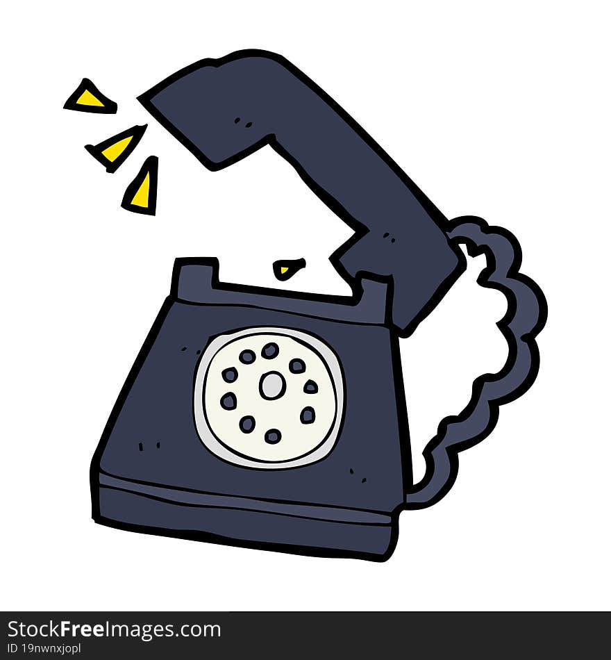 Cartoon Ringing Telephone