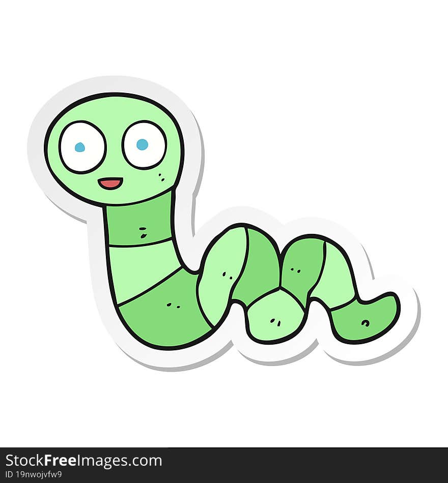 sticker of a cartoon snake