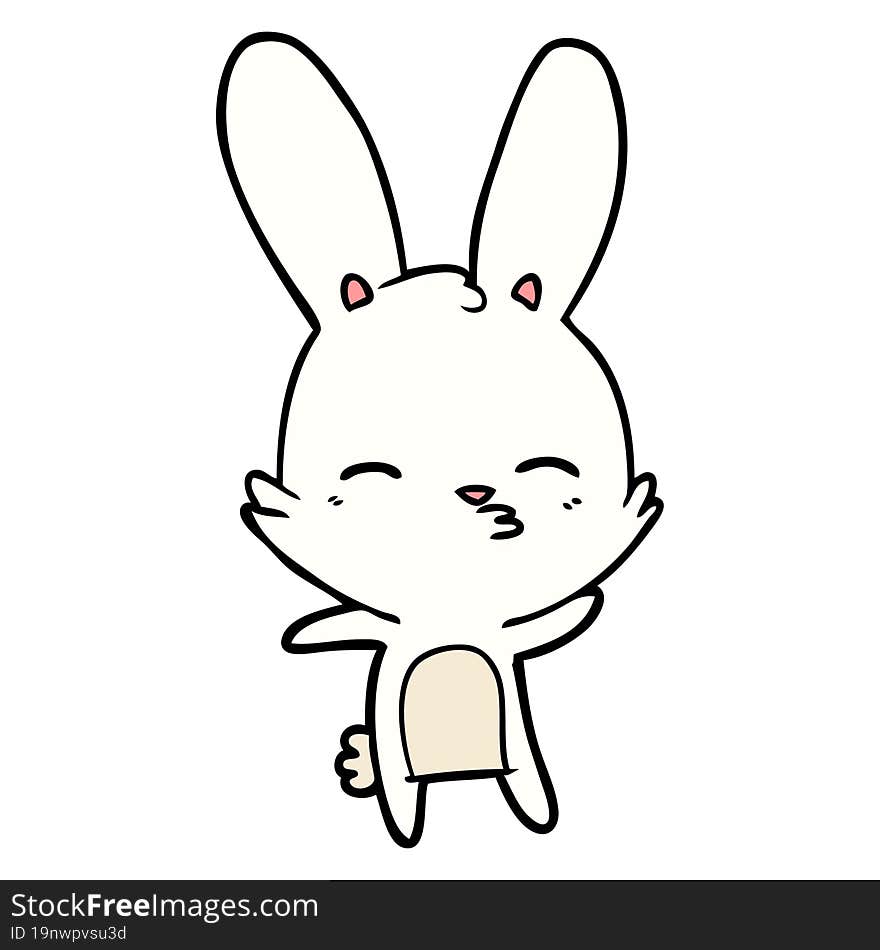 curious bunny cartoon. curious bunny cartoon