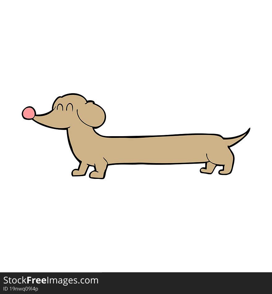 Cartoon Dachshund