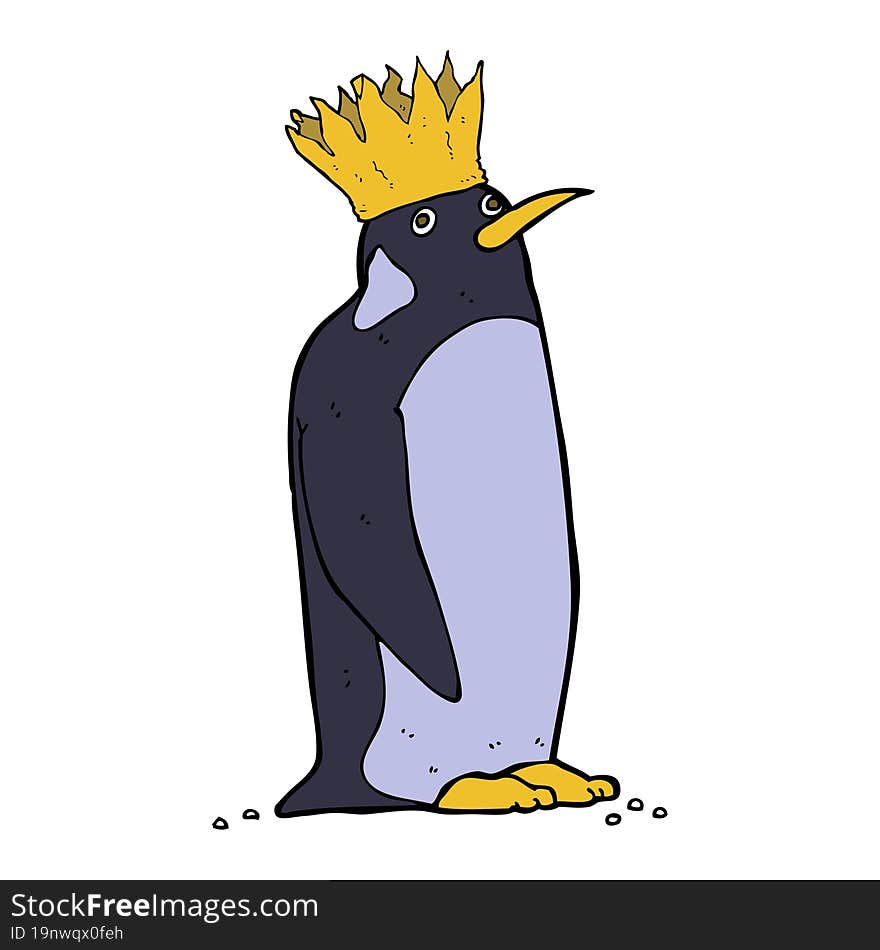 cartoon emperor penguin