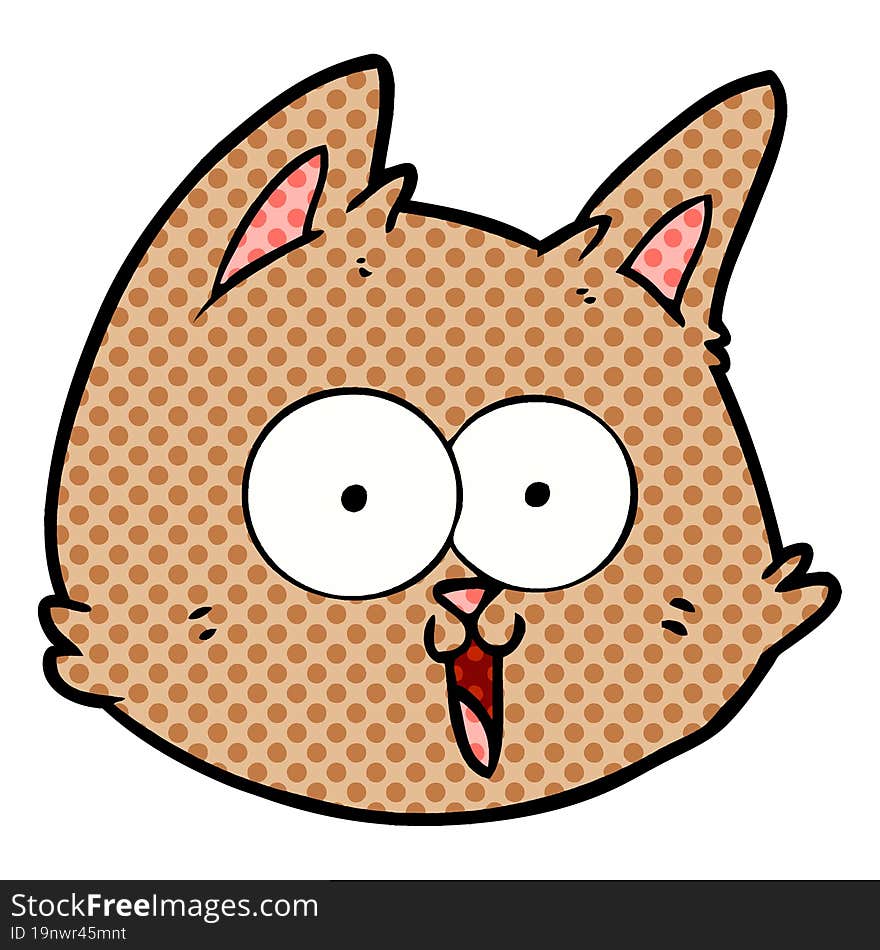 cartoon cat face. cartoon cat face