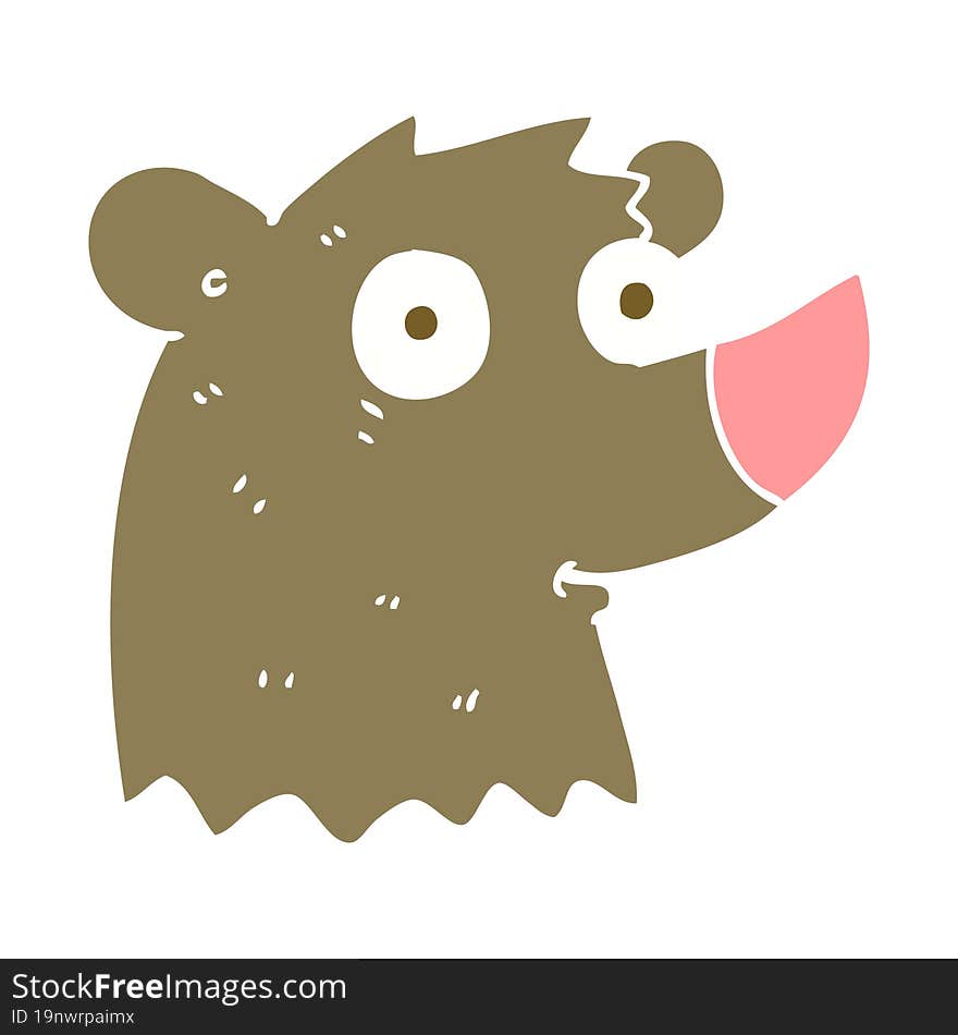 flat color illustration of bear. flat color illustration of bear