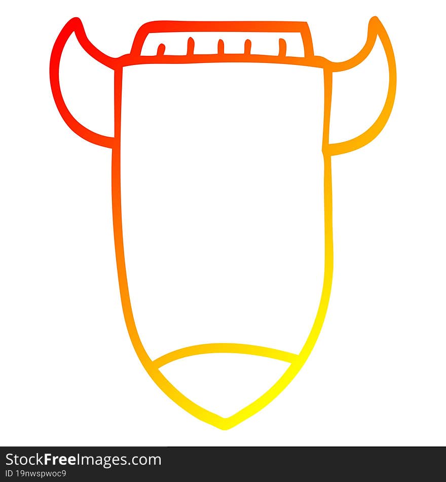 warm gradient line drawing cartoon space rocket