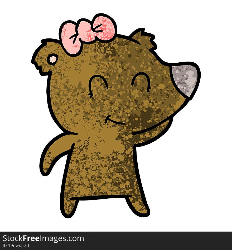 female bear cartoon. female bear cartoon