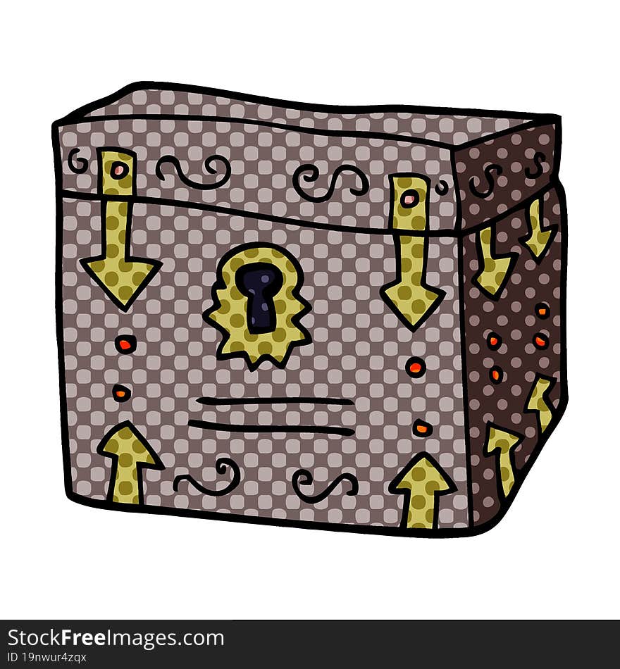 Cartoon Doodle Magical Chest