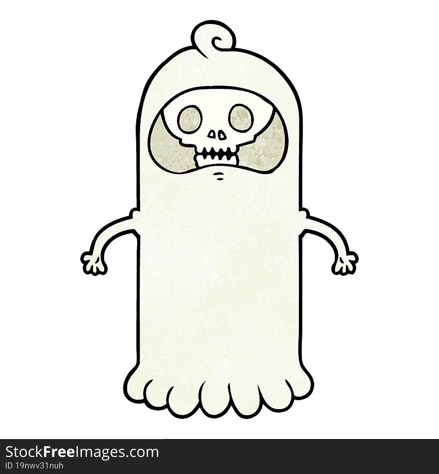 cartoon spooky skull ghost. cartoon spooky skull ghost