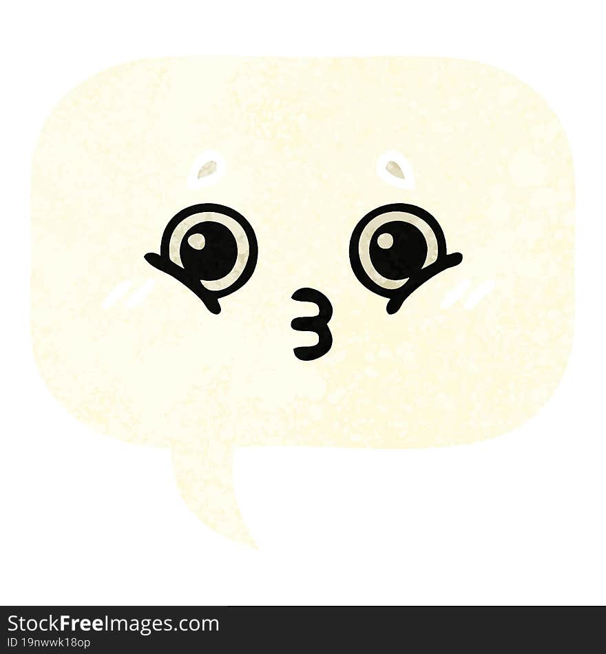 retro illustration style cartoon of a speech bubble