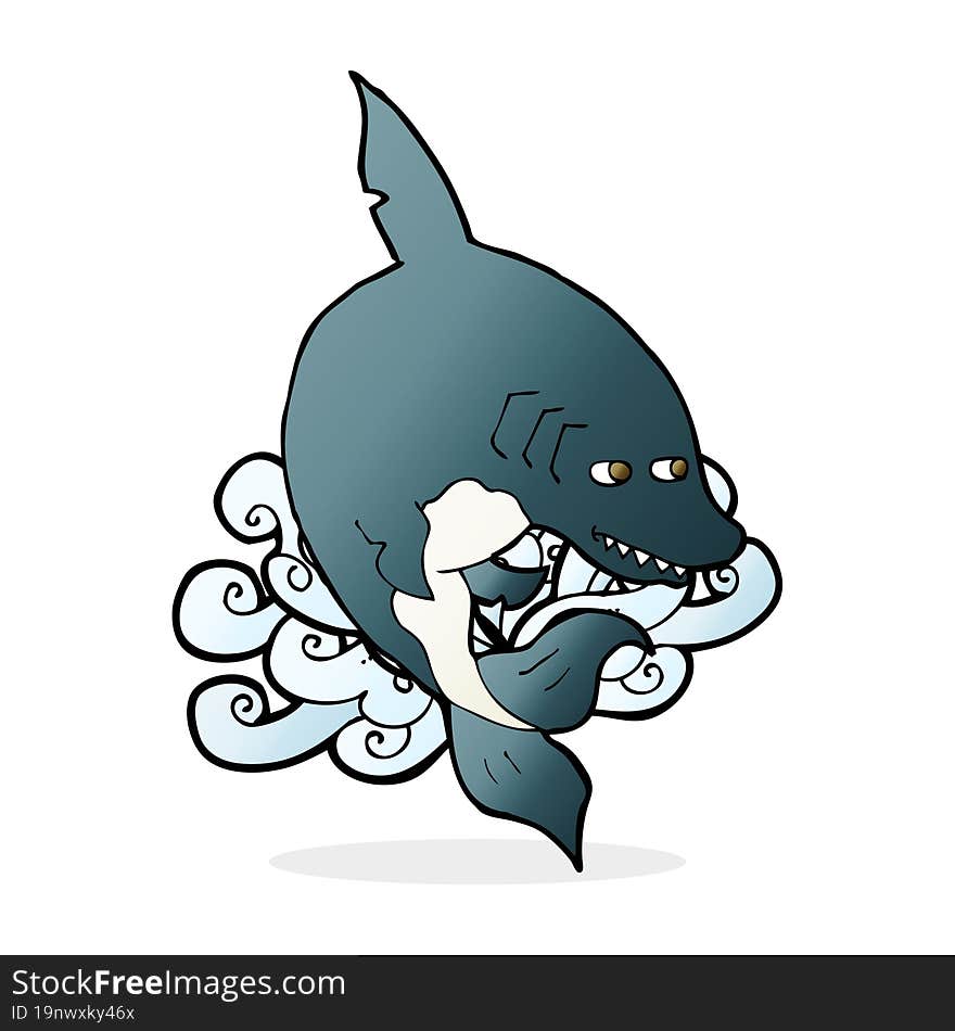 funny cartoon shark