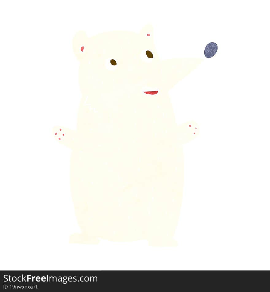 Funny Cartoon Polar Bear