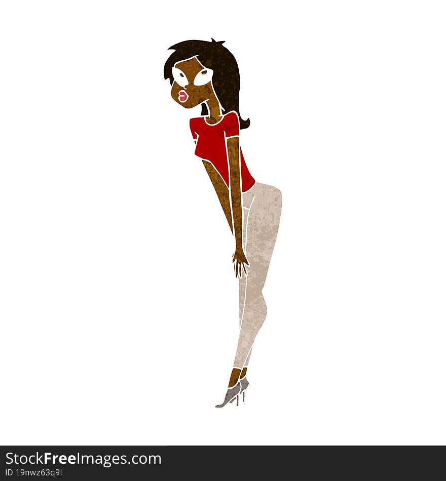 cartoon attractive girl