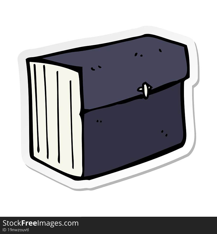 sticker of a cartoon business files