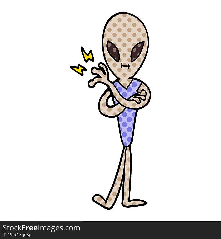 Cartoon Doodle Alien