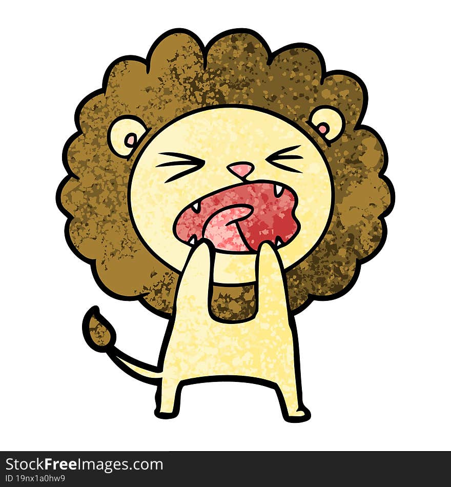 cartoon angry lion. cartoon angry lion