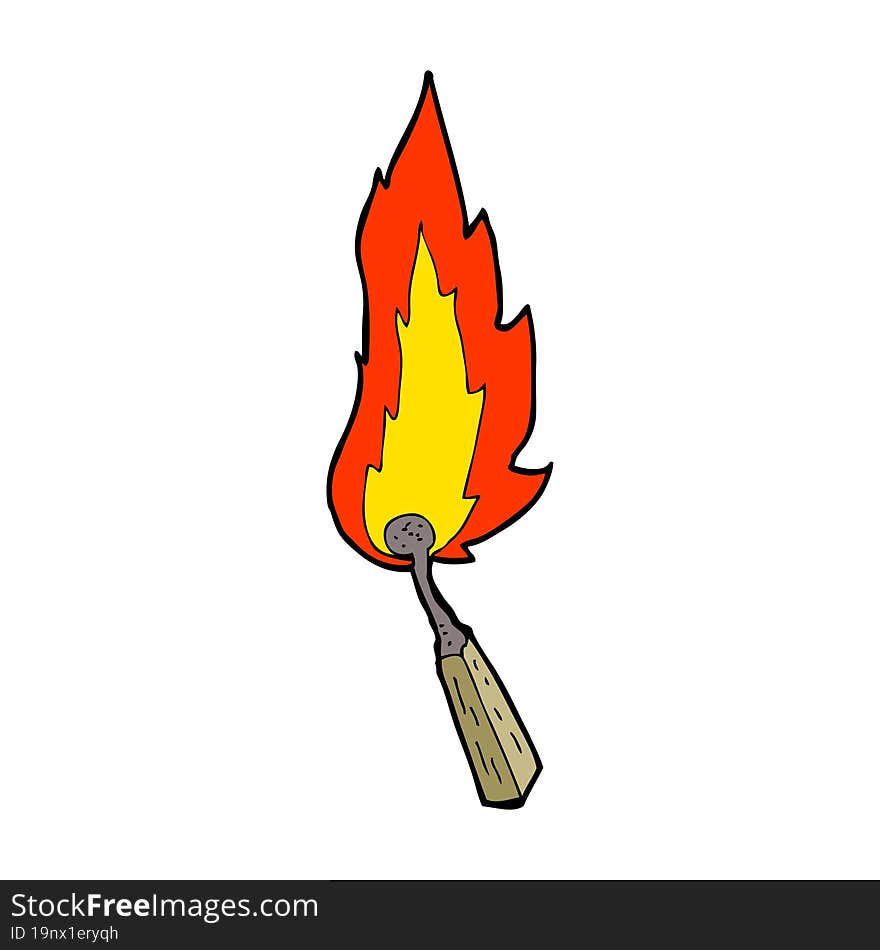 cartoon burning match