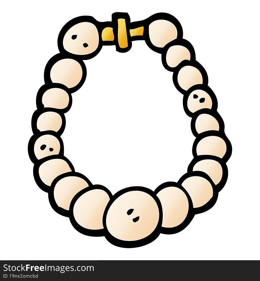 Cartoon Doodle Pearl Necklace