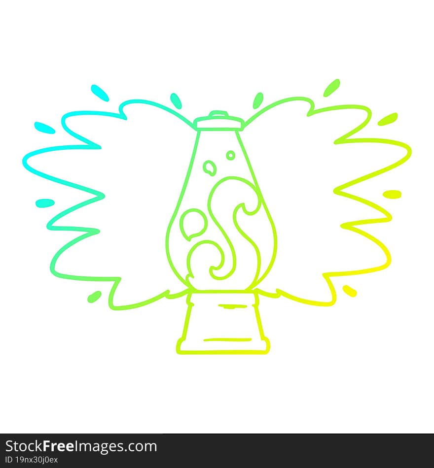 Cold Gradient Line Drawing Cartoon Retro Lava Lamp