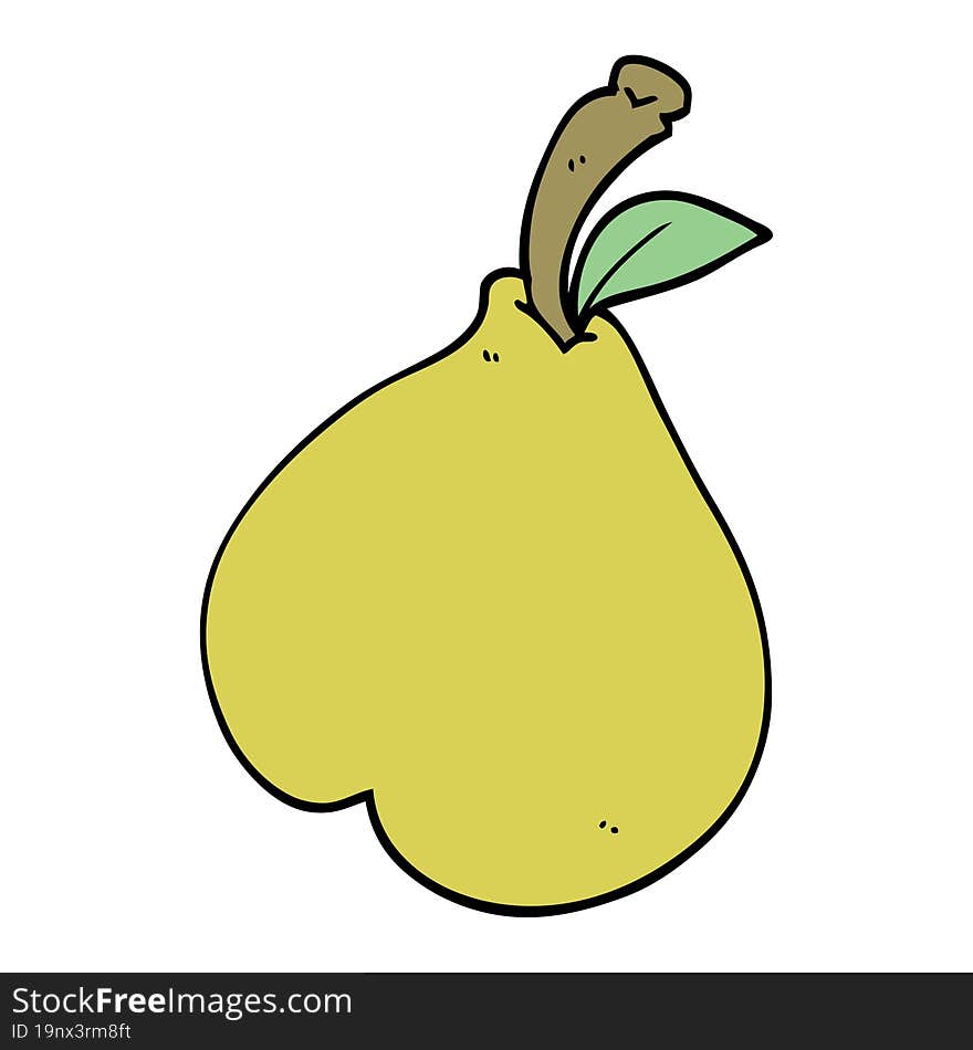 cartoon doodle of a pear