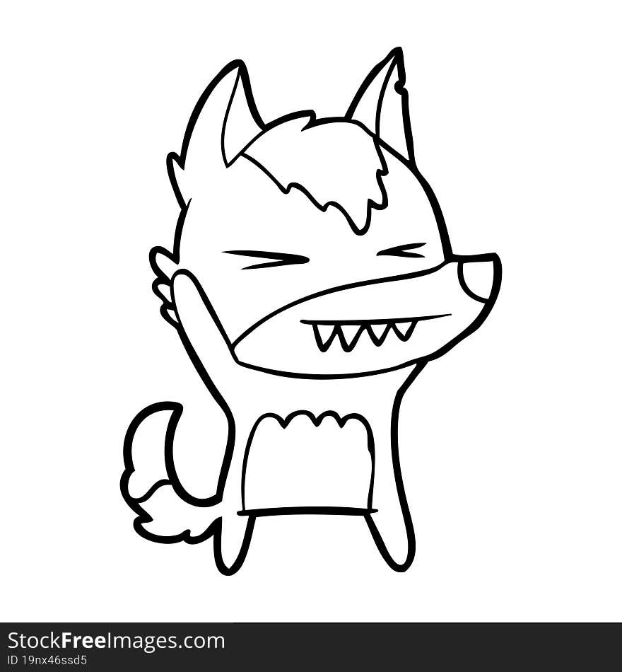 angry wolf cartoon. angry wolf cartoon