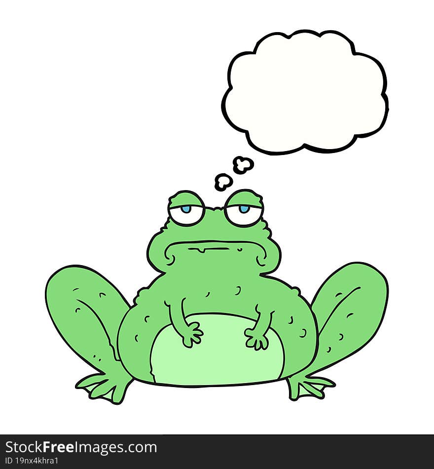 Thought Bubble Cartoon Frog