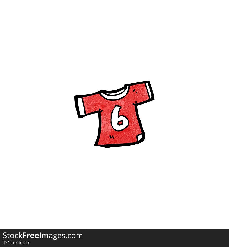 cartoon sports shirt with number six